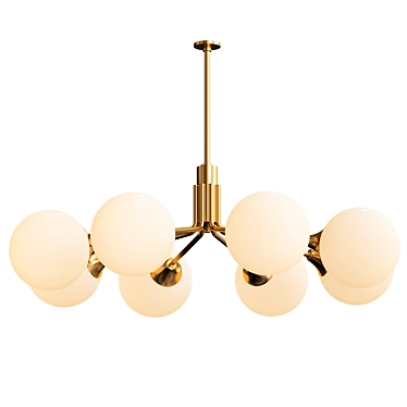 Brass Radiance: Lovable Ceiling Lights 3D model image 1 