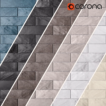 Boston Tile Collection: Petrolio, Lavagna, Argilla, Cemento, Gesso, Sabbia 3D model image 1 