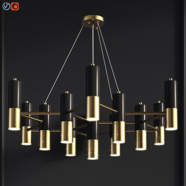 Favorite Ultra Brass Chandelier 3D model image 1 