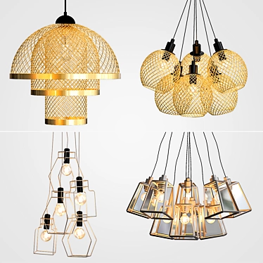 Sleek Pendant Lamp Collection 3D model image 1 