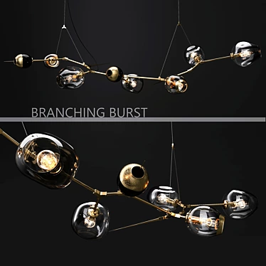 Bursting Branches: 6-Lamp Lighting 3D model image 1 