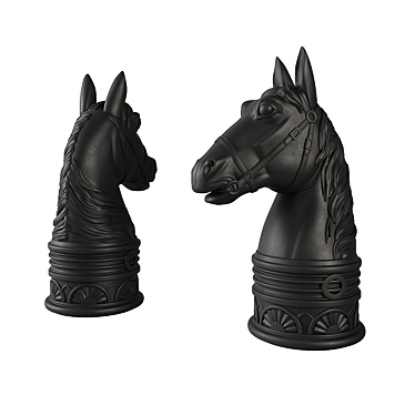 Modern Horse Bookend Sculpture 3D model image 1 