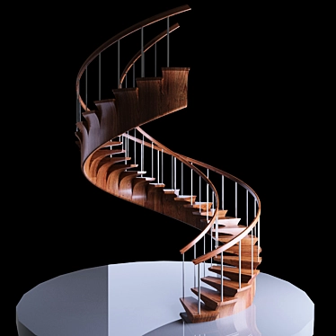 Dual Spiral Staircase 3D model image 1 