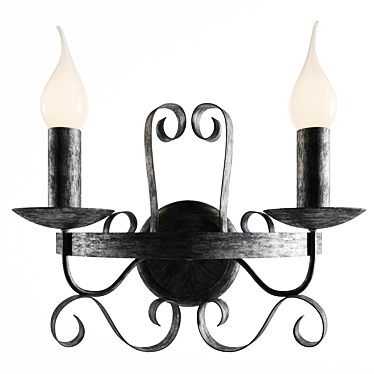 Palermo Black Iron Chandelier 3D model image 1 