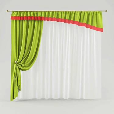 Stylish Drapery for Your Home 3D model image 1 