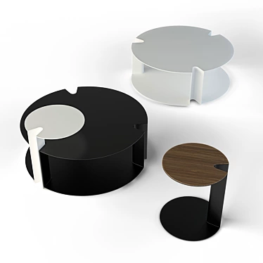 Sleek B&B Italia Nix Small Tables 3D model image 1 
