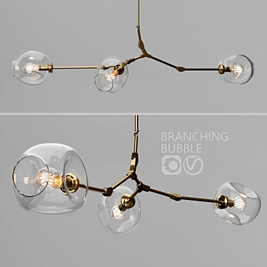 Title: Branched Bubble Pendant Lights 3D model image 1 