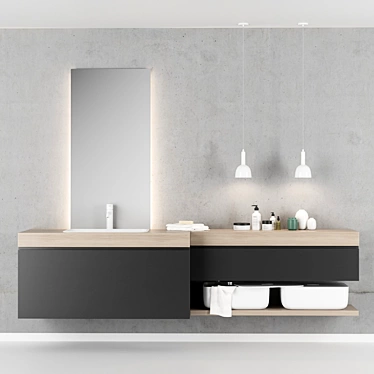 Modern Bathroom Furniture Set by Scavolini QI 3D model image 1 