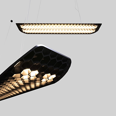 Sleek Modular Pendant Light 3D model image 1 