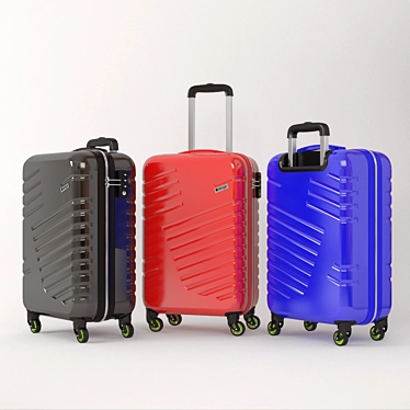 Durable Travel Bag with 360° Wheels 3D model image 1 