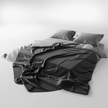 Floor Mattress Bed Set 3D model image 1 