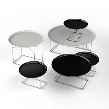 B&B Italia Fat-Fat Small Tables: Sleek and Versatile Furniture 3D model image 1 