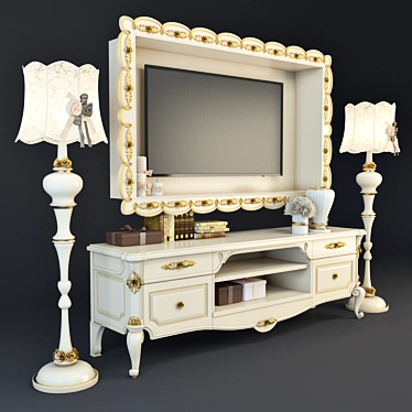 Elegant Bedside Table for Antonelli Moravio Charme 3D model image 1 