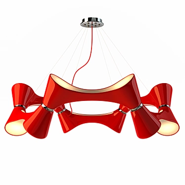 Ora Rojo Chandelier: A Statement Piece of Elegance 3D model image 1 