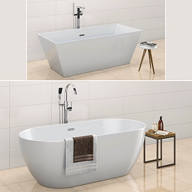 RAVAK Freedom: Acrylic Standing Bath 3D model image 1 