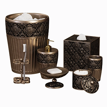 Elegant Marrakesh Bath Set 3D model image 1 