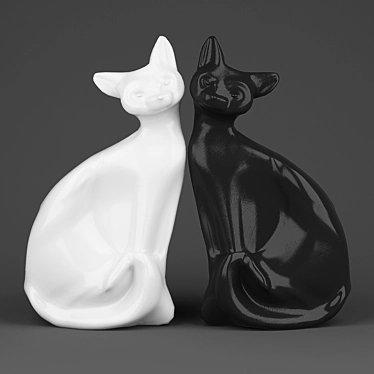 Elegant Cat Model for 3D Design 3D model image 1 