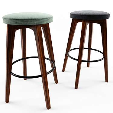 Nomad Mid Century Bar Stool 3D model image 1 