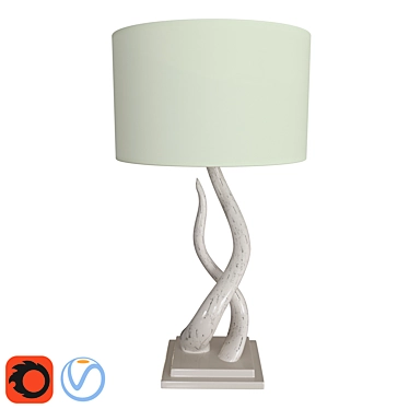 Spiraling Horns Source Table Lamp 3D model image 1 