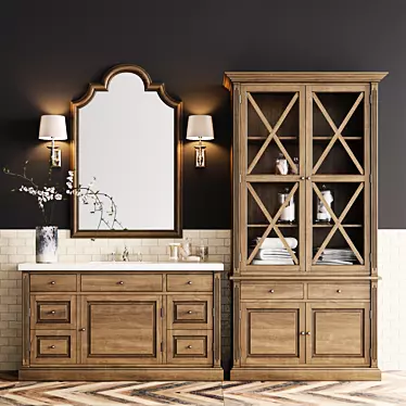 Modern Bathroom Set with Dantone Vanity 3D model image 1 