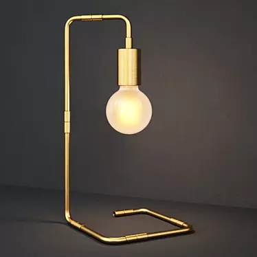 Elegant Brass Elis Table Lamp 3D model image 1 