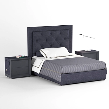 Stylish Halley Bed for Teens 3D model image 1 