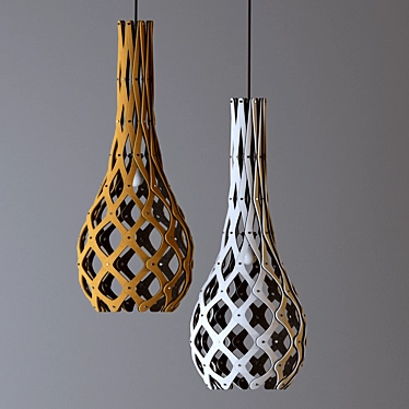Modern Hanging Pendant TORBA | Custom Colors & Sizes | Made in Belarus 3D model image 1 