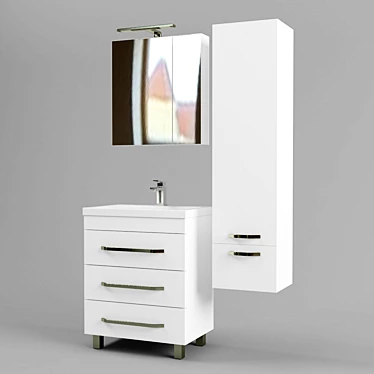 Elegant Bathroom Furniture Set 3D model image 1 
