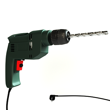 Electric Corded Drill with Accessories 3D model image 1 