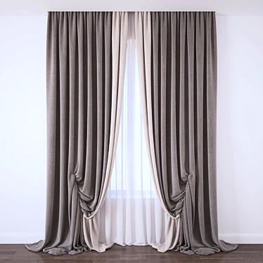 Elegant Drapery for Stylish Homes 3D model image 1 