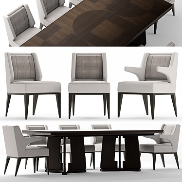 Baker's Dining Set 3D model image 1 