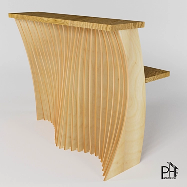Ph Parametric Home: Stylish Reception Desk 3D model image 1 
