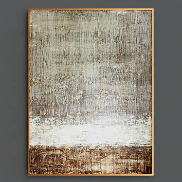 Elegant Brown Lines Art 3D model image 1 