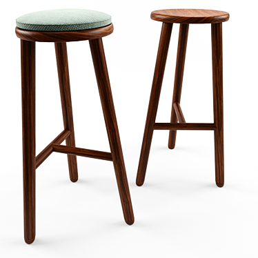 Sleek Slimline Bar Stool 3D model image 1 