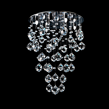 Elegant Chrome Chandelier 3D model image 1 