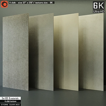 Premium Stone Slabs: Coral Surface & CORONA Renderer 3D model image 1 