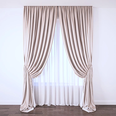 Elegant Drapery: Enhance Your Windows 3D model image 1 