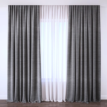 Cozy Retreat: Elegant Curtain 3D model image 1 