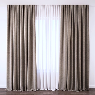 Elegant Drapes: Transform Your Space 3D model image 1 