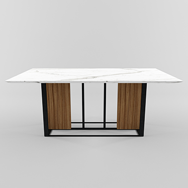 Sleek Dining Table - 1000x1800x750mm 3D model image 1 