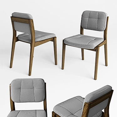 Elegant Capo Dining Chair 3D model image 1 