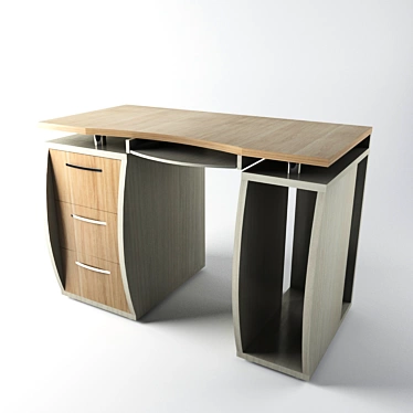 Sleek Tech Desk 3D model image 1 