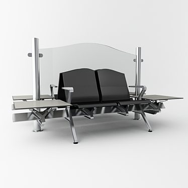 TravelEase: Portable Airport Chair 3D model image 1 