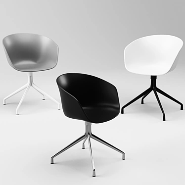 Swivel Base AAC20 Chair: Sleek and Versatile 3D model image 1 