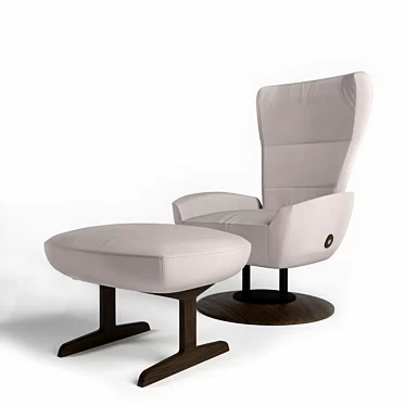 Elegant Leather Giorgetti Armchair 3D model image 1 