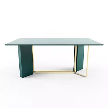 Contemporary 1000x1800mm Dining Table 3D model image 1 