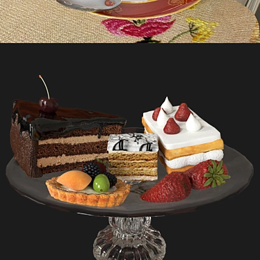 Morning Bliss: A Bedside Brunch 3D model image 1 