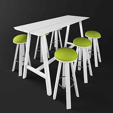 Buzzi Outdoor Café Table 3D model image 1 