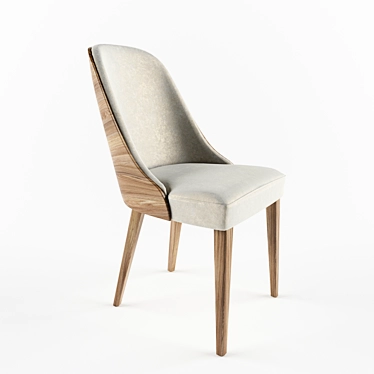 Elegant Liza Chair: Serbian Design 3D model image 1 