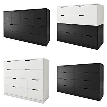 NORDLEY Ikea Chest of Drawers 3D model image 1 